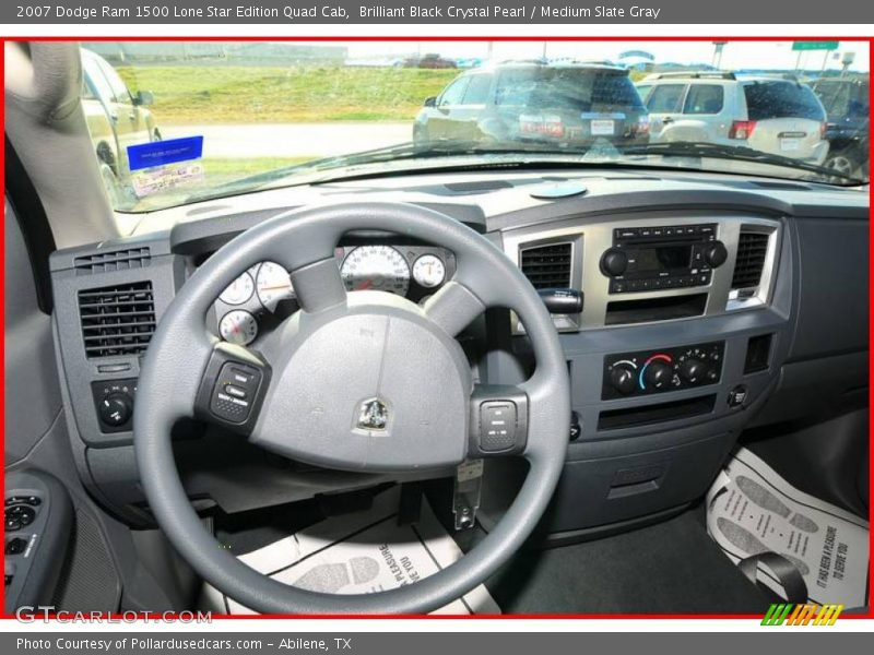 Brilliant Black Crystal Pearl / Medium Slate Gray 2007 Dodge Ram 1500 Lone Star Edition Quad Cab