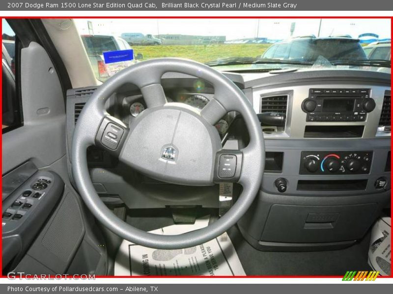 Brilliant Black Crystal Pearl / Medium Slate Gray 2007 Dodge Ram 1500 Lone Star Edition Quad Cab