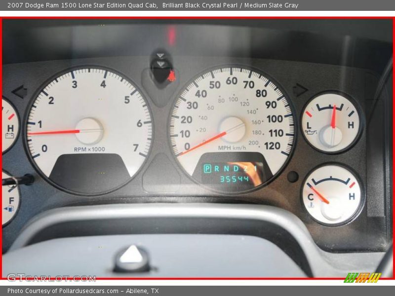 Brilliant Black Crystal Pearl / Medium Slate Gray 2007 Dodge Ram 1500 Lone Star Edition Quad Cab