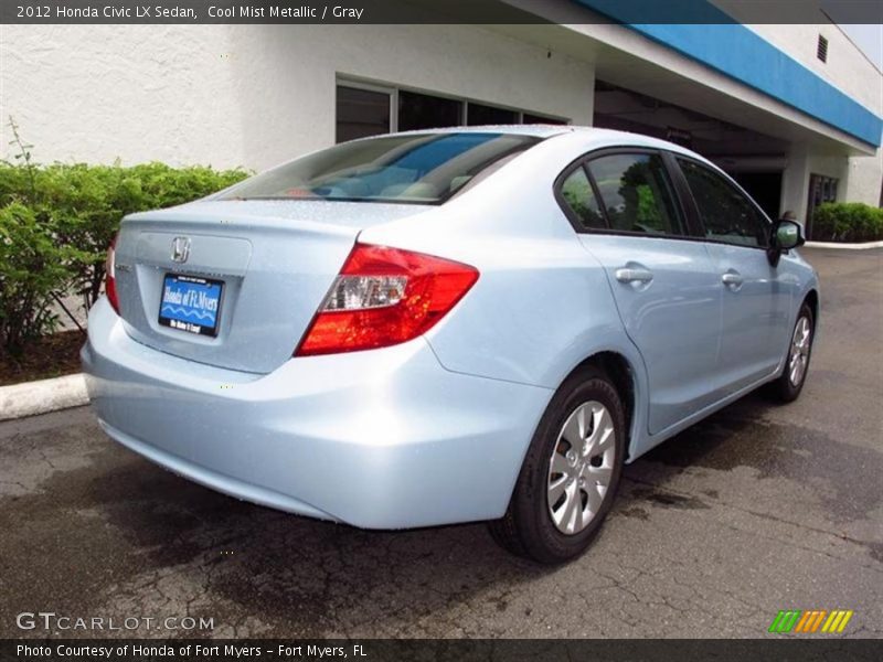 Cool Mist Metallic / Gray 2012 Honda Civic LX Sedan
