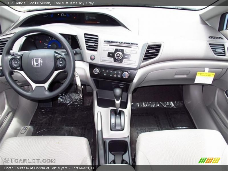 Cool Mist Metallic / Gray 2012 Honda Civic LX Sedan