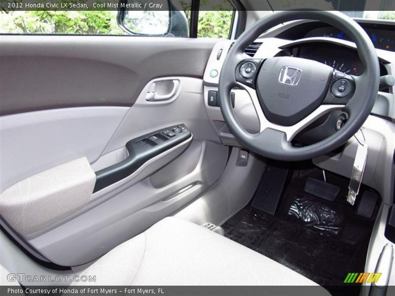 Cool Mist Metallic / Gray 2012 Honda Civic LX Sedan