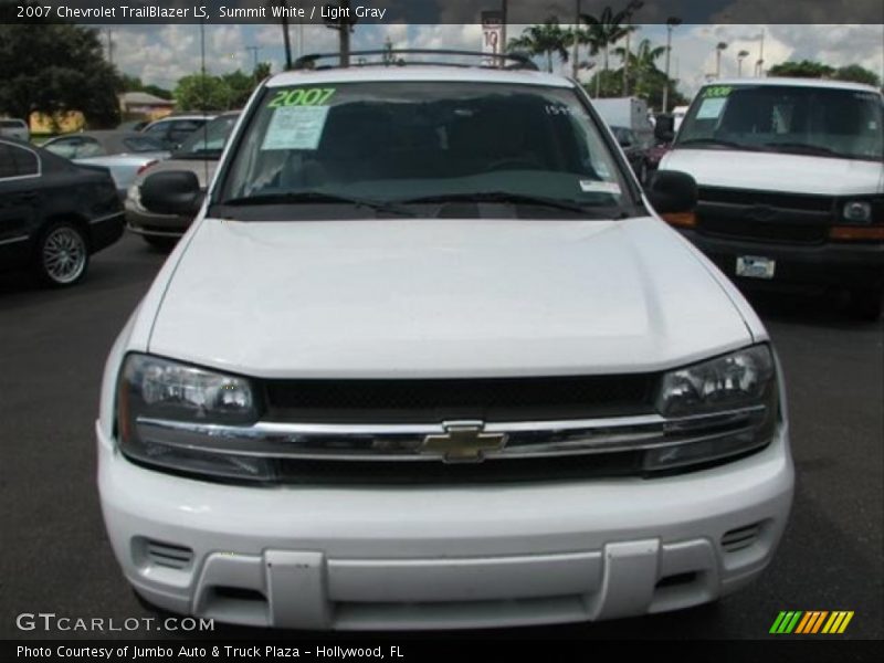 Summit White / Light Gray 2007 Chevrolet TrailBlazer LS