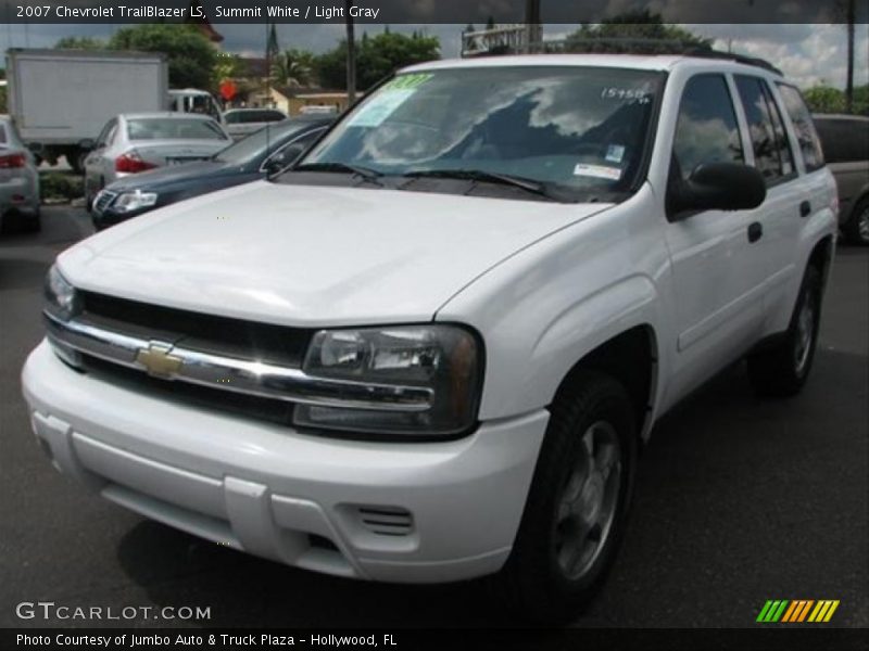 Summit White / Light Gray 2007 Chevrolet TrailBlazer LS