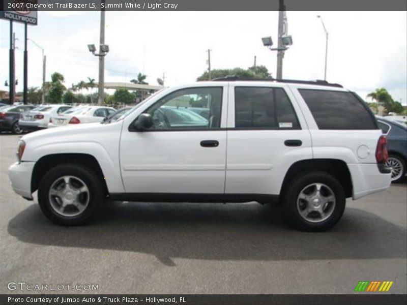 Summit White / Light Gray 2007 Chevrolet TrailBlazer LS