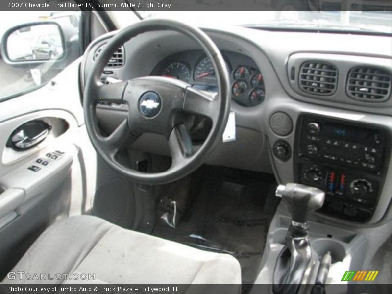 Summit White / Light Gray 2007 Chevrolet TrailBlazer LS