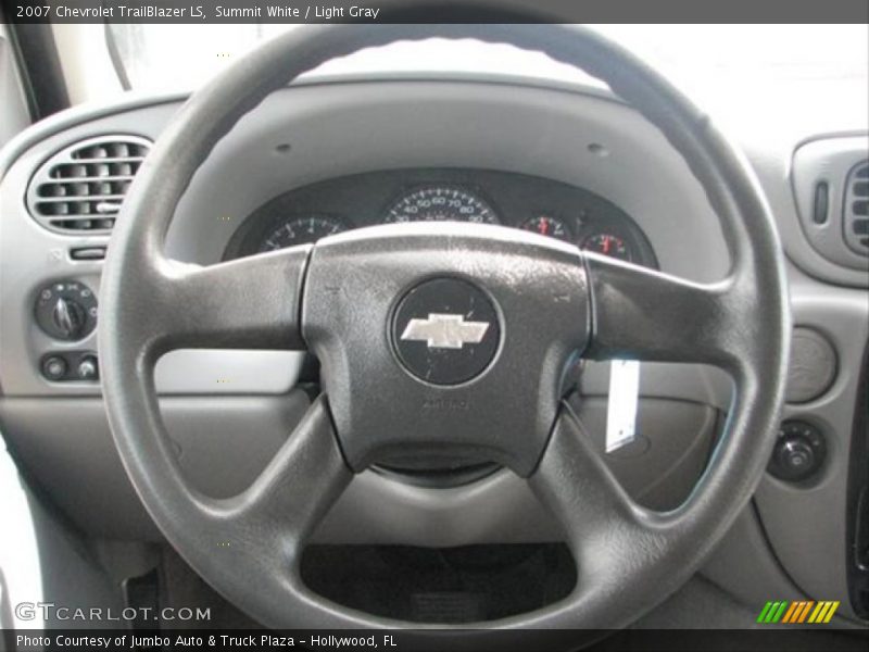Summit White / Light Gray 2007 Chevrolet TrailBlazer LS
