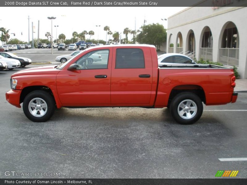 Flame Red / Dark Slate Gray/Medium Slate Gray 2008 Dodge Dakota SLT Crew Cab