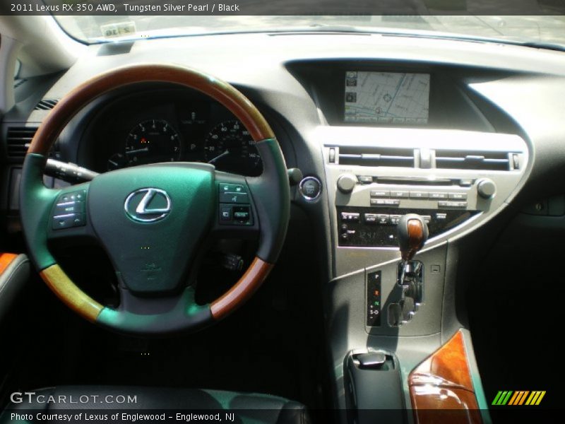 Tungsten Silver Pearl / Black 2011 Lexus RX 350 AWD
