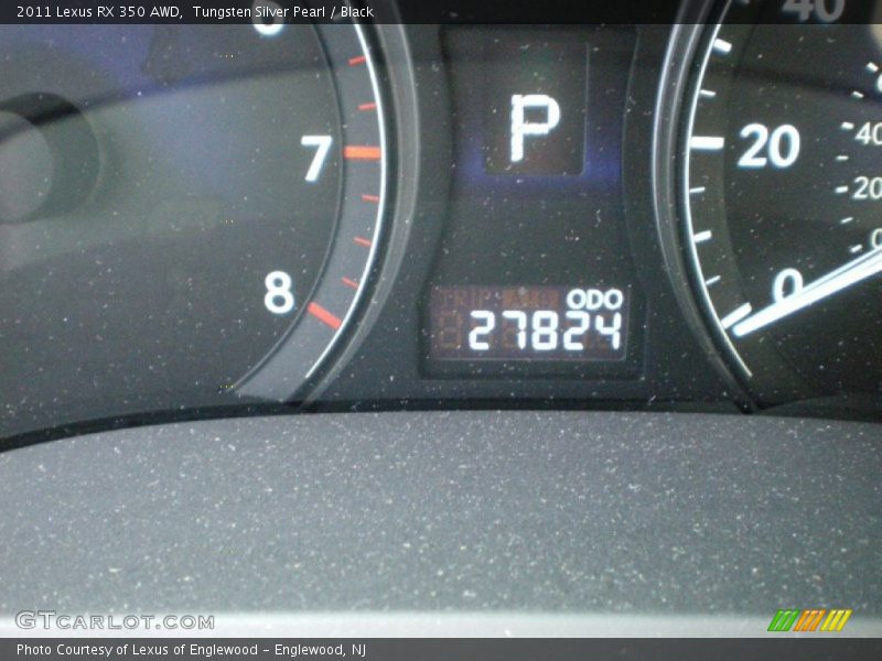Tungsten Silver Pearl / Black 2011 Lexus RX 350 AWD