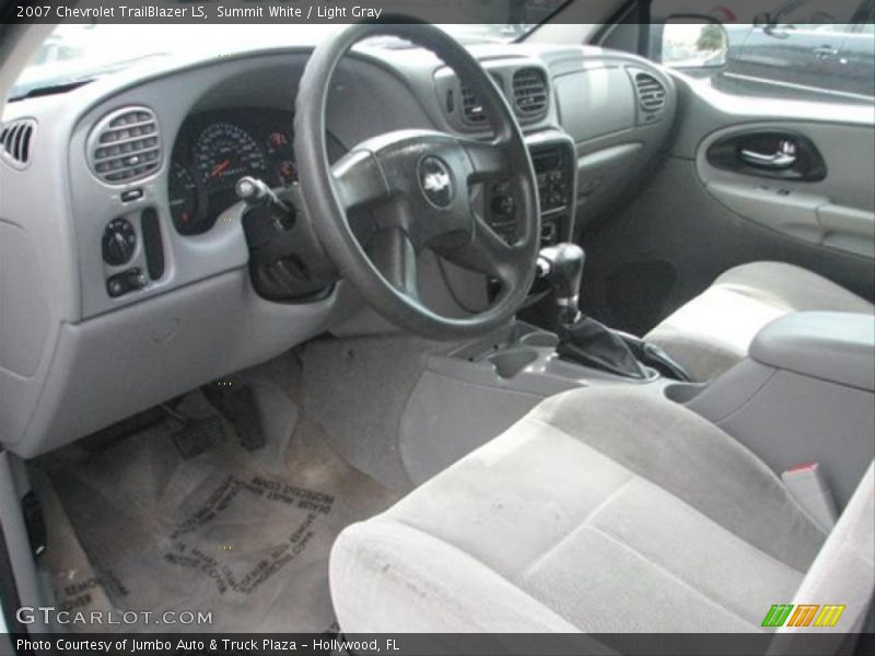 Summit White / Light Gray 2007 Chevrolet TrailBlazer LS