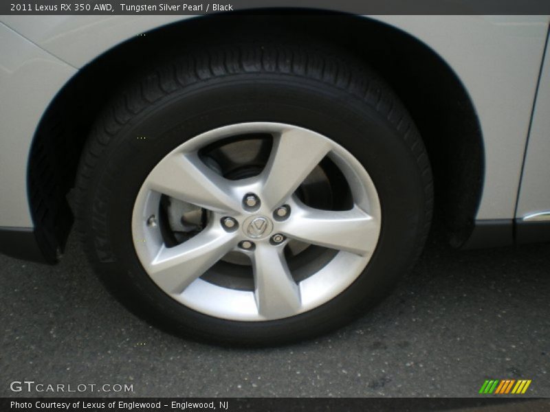 Tungsten Silver Pearl / Black 2011 Lexus RX 350 AWD