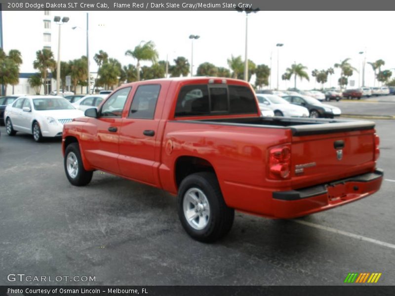 Flame Red / Dark Slate Gray/Medium Slate Gray 2008 Dodge Dakota SLT Crew Cab