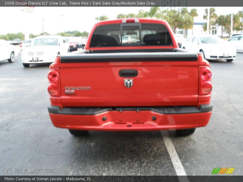 Flame Red / Dark Slate Gray/Medium Slate Gray 2008 Dodge Dakota SLT Crew Cab