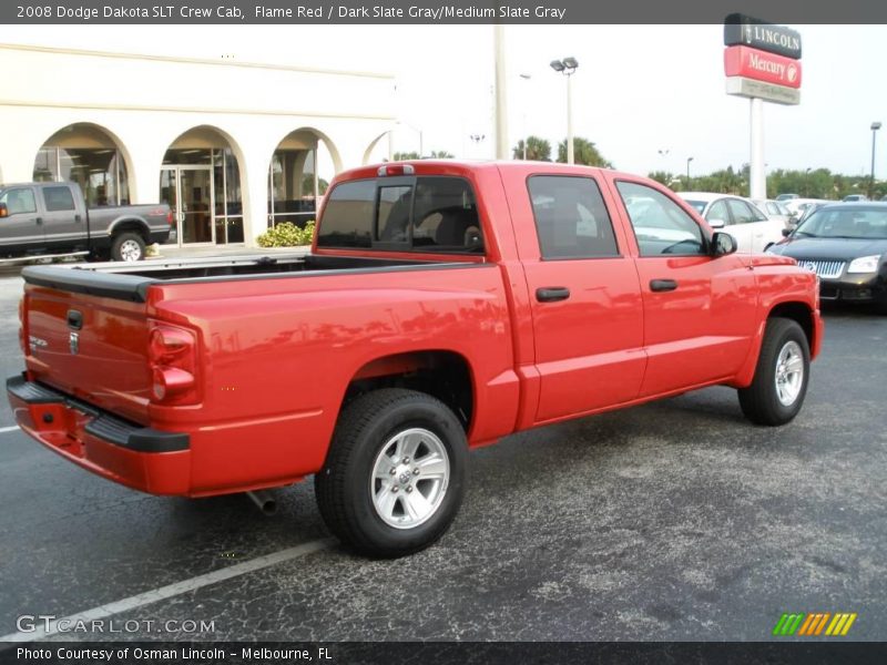 Flame Red / Dark Slate Gray/Medium Slate Gray 2008 Dodge Dakota SLT Crew Cab