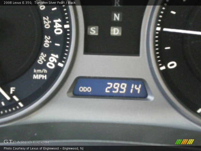 Tungsten Silver Pearl / Black 2008 Lexus IS 350
