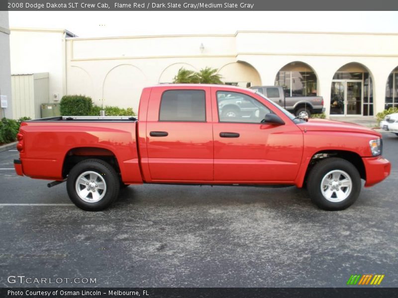 Flame Red / Dark Slate Gray/Medium Slate Gray 2008 Dodge Dakota SLT Crew Cab