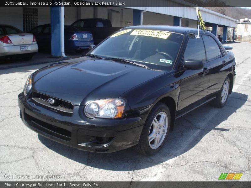 Obsidian Black Pearl / Black 2005 Subaru Impreza 2.5 RS Sedan