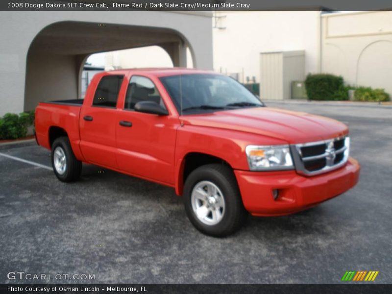 Flame Red / Dark Slate Gray/Medium Slate Gray 2008 Dodge Dakota SLT Crew Cab