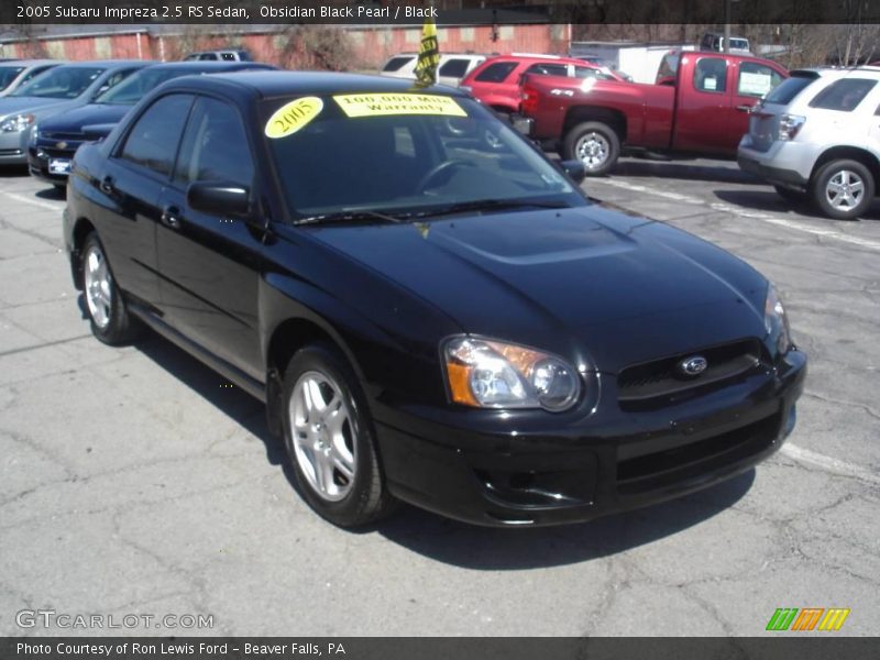 Obsidian Black Pearl / Black 2005 Subaru Impreza 2.5 RS Sedan