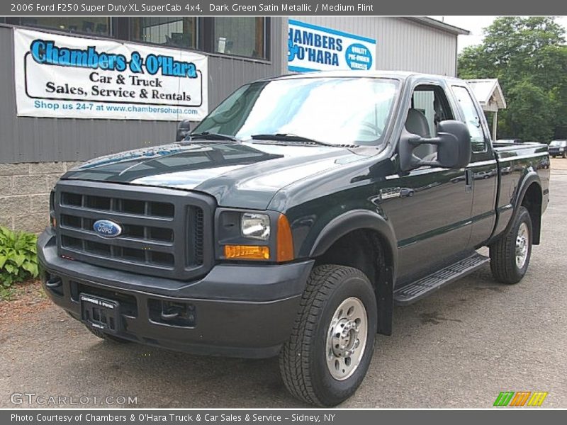 Dark Green Satin Metallic / Medium Flint 2006 Ford F250 Super Duty XL SuperCab 4x4