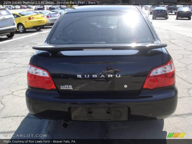 Obsidian Black Pearl / Black 2005 Subaru Impreza 2.5 RS Sedan