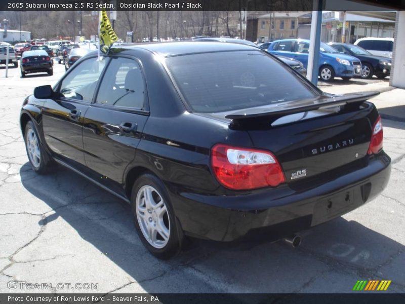 Obsidian Black Pearl / Black 2005 Subaru Impreza 2.5 RS Sedan