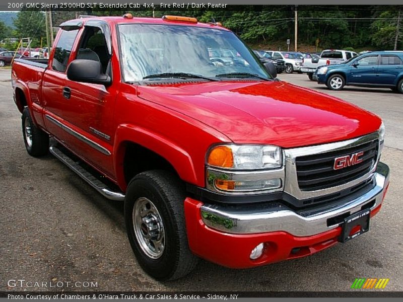 Fire Red / Dark Pewter 2006 GMC Sierra 2500HD SLT Extended Cab 4x4