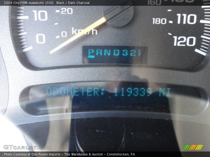 Black / Dark Charcoal 2004 Chevrolet Avalanche 1500