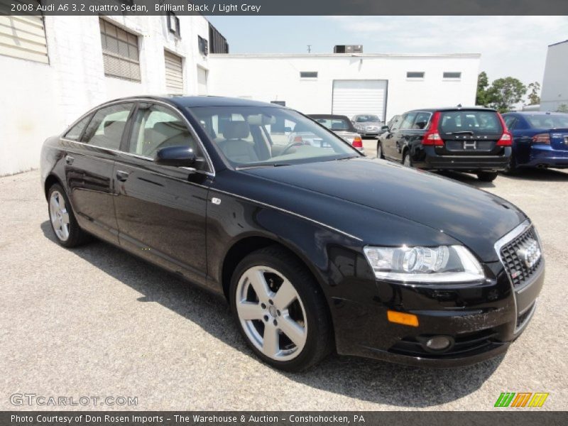 Brilliant Black / Light Grey 2008 Audi A6 3.2 quattro Sedan
