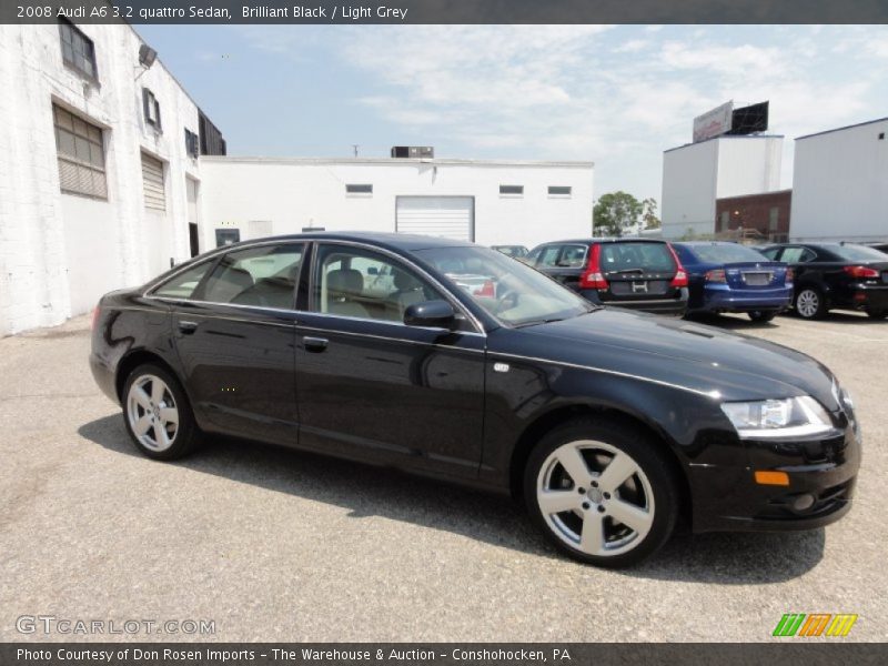 Brilliant Black / Light Grey 2008 Audi A6 3.2 quattro Sedan