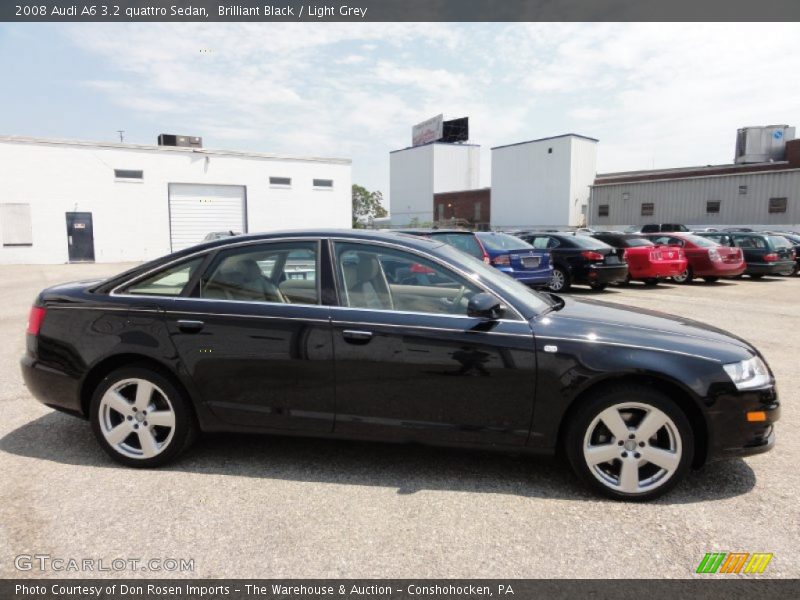 Brilliant Black / Light Grey 2008 Audi A6 3.2 quattro Sedan