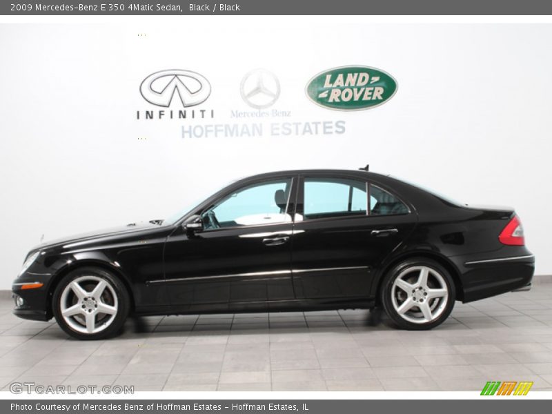 Black / Black 2009 Mercedes-Benz E 350 4Matic Sedan