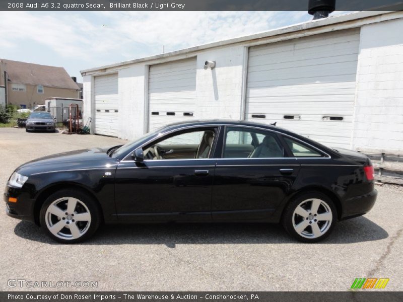 Brilliant Black / Light Grey 2008 Audi A6 3.2 quattro Sedan