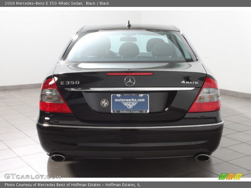 Black / Black 2009 Mercedes-Benz E 350 4Matic Sedan
