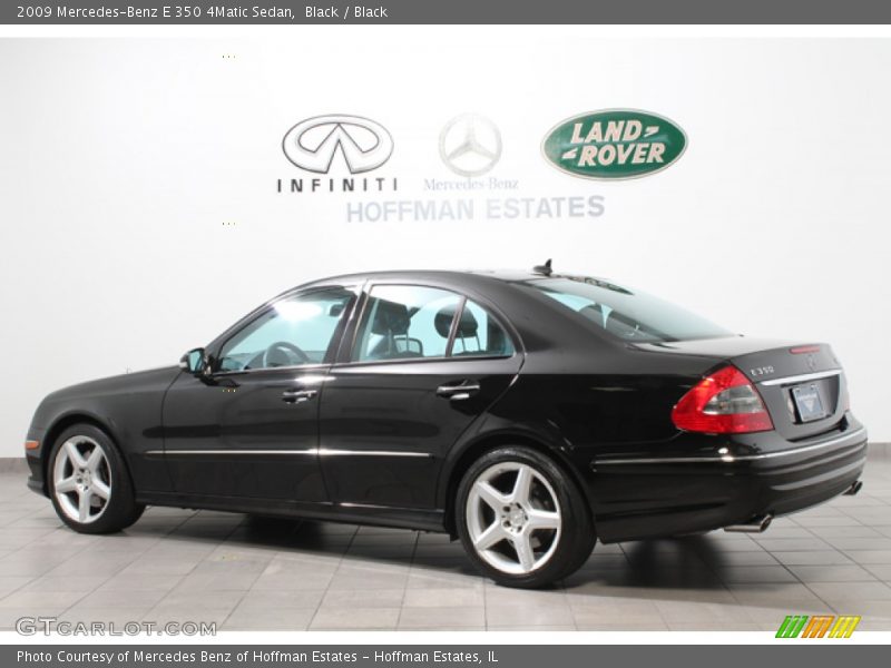 Black / Black 2009 Mercedes-Benz E 350 4Matic Sedan