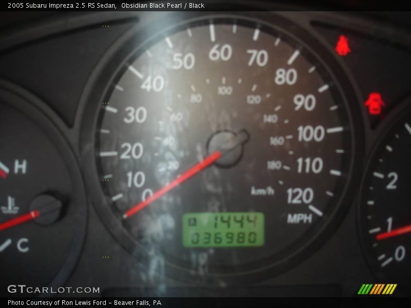 Obsidian Black Pearl / Black 2005 Subaru Impreza 2.5 RS Sedan