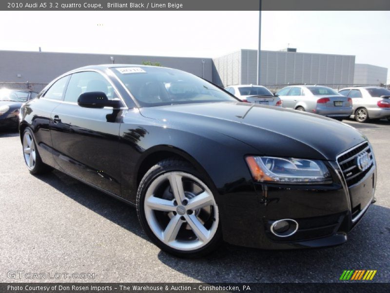 Brilliant Black / Linen Beige 2010 Audi A5 3.2 quattro Coupe