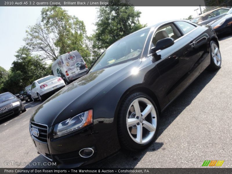 Brilliant Black / Linen Beige 2010 Audi A5 3.2 quattro Coupe