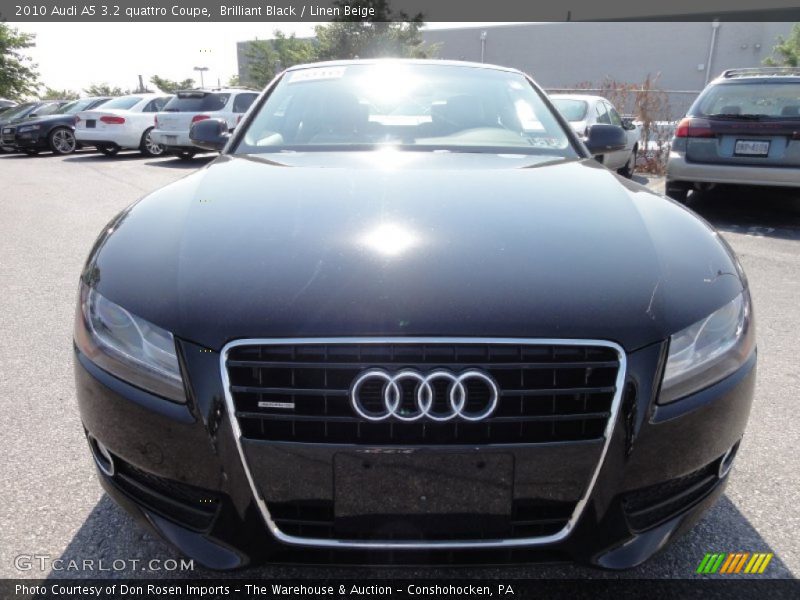 Brilliant Black / Linen Beige 2010 Audi A5 3.2 quattro Coupe