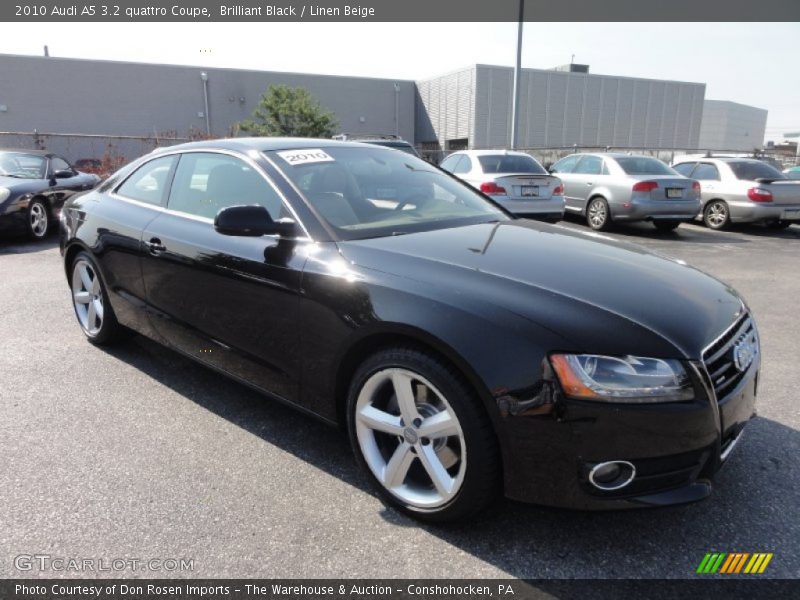 Brilliant Black / Linen Beige 2010 Audi A5 3.2 quattro Coupe