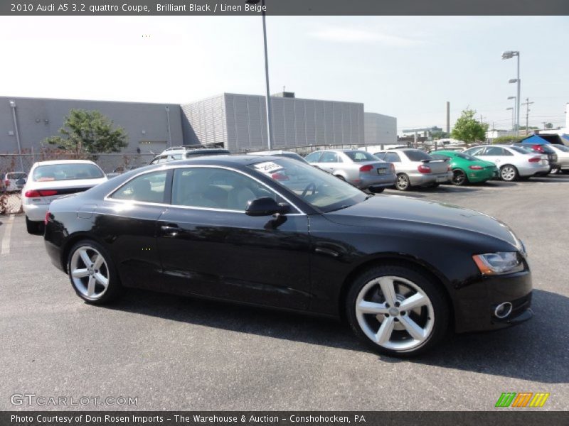 Brilliant Black / Linen Beige 2010 Audi A5 3.2 quattro Coupe