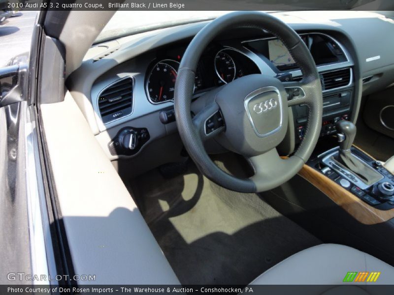 Brilliant Black / Linen Beige 2010 Audi A5 3.2 quattro Coupe