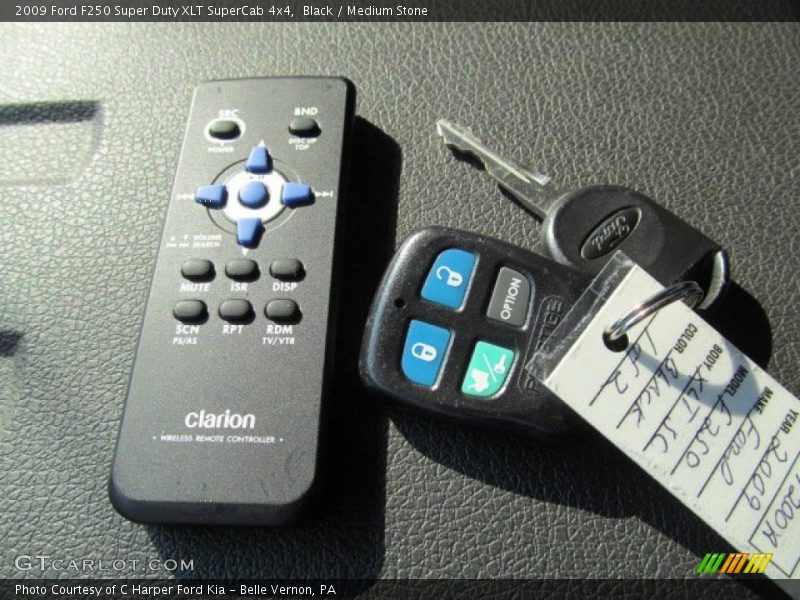 Black / Medium Stone 2009 Ford F250 Super Duty XLT SuperCab 4x4