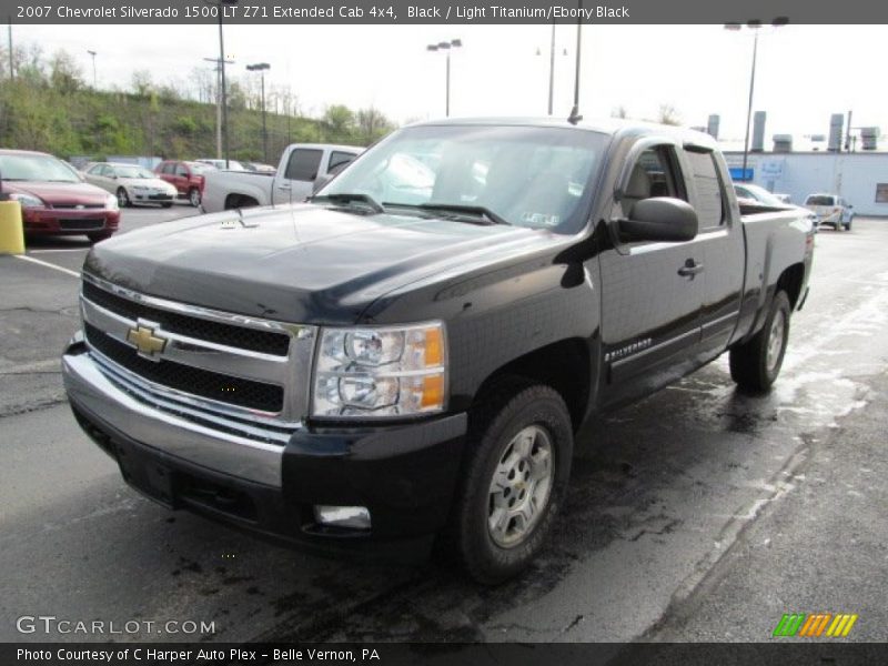 Black / Light Titanium/Ebony Black 2007 Chevrolet Silverado 1500 LT Z71 Extended Cab 4x4