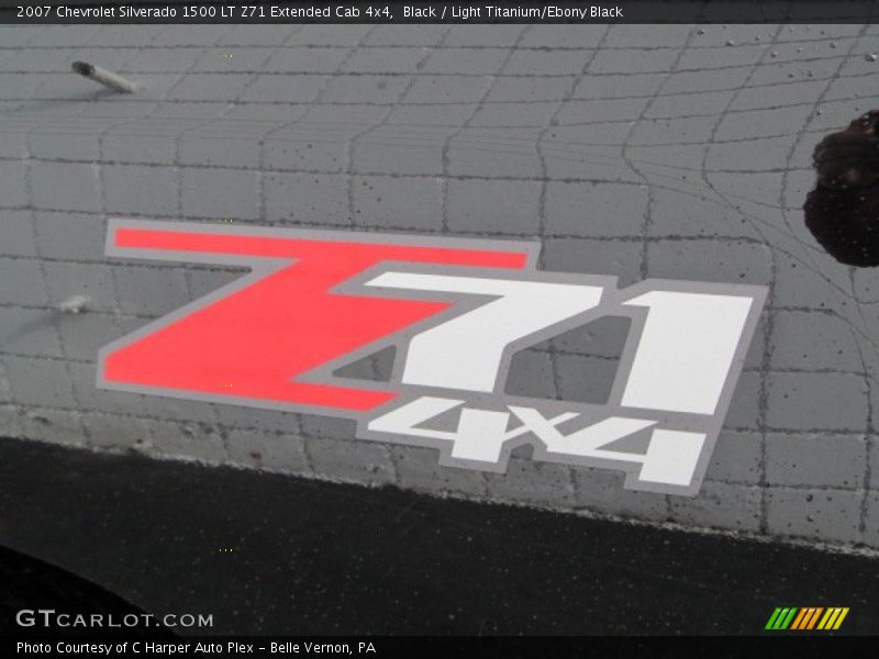 Black / Light Titanium/Ebony Black 2007 Chevrolet Silverado 1500 LT Z71 Extended Cab 4x4