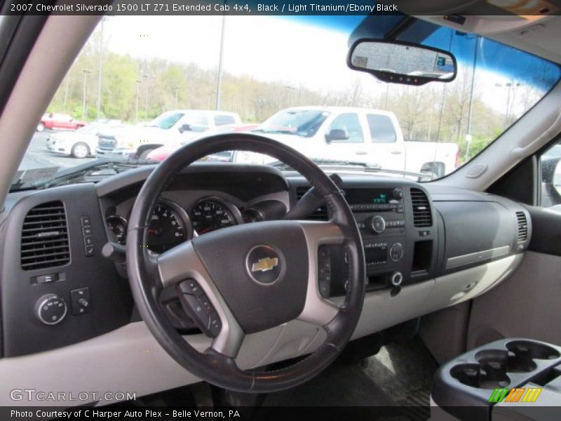 Black / Light Titanium/Ebony Black 2007 Chevrolet Silverado 1500 LT Z71 Extended Cab 4x4