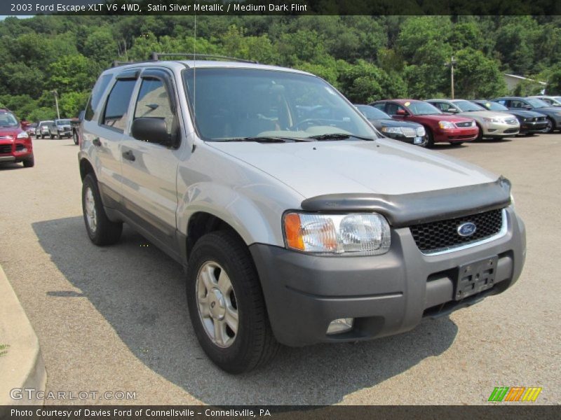 Satin Silver Metallic / Medium Dark Flint 2003 Ford Escape XLT V6 4WD