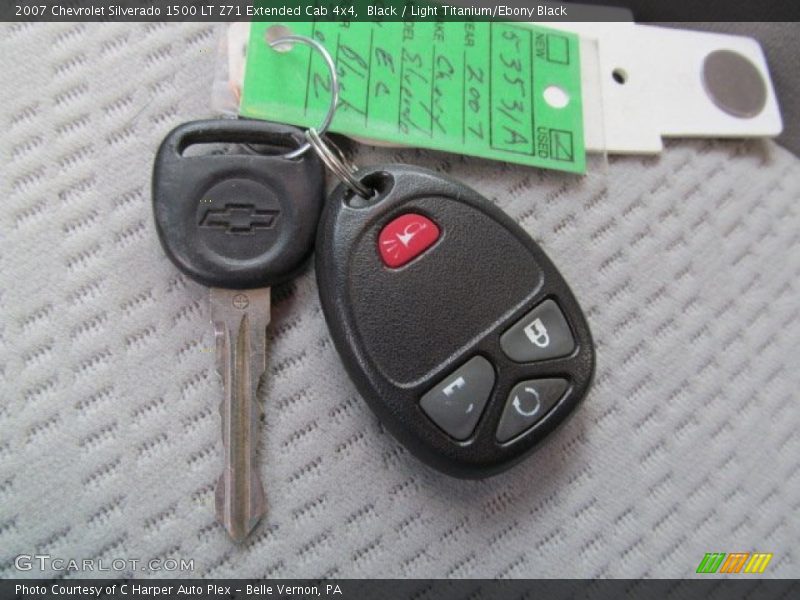 Black / Light Titanium/Ebony Black 2007 Chevrolet Silverado 1500 LT Z71 Extended Cab 4x4