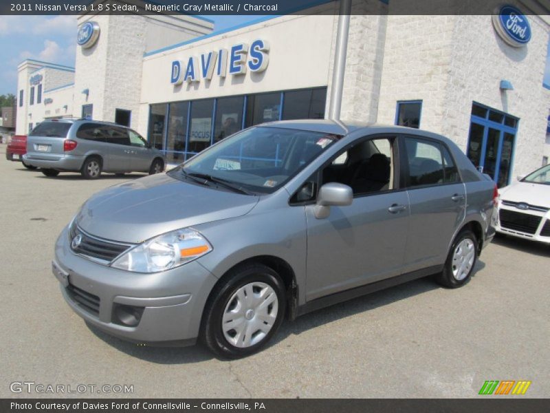 Magnetic Gray Metallic / Charcoal 2011 Nissan Versa 1.8 S Sedan